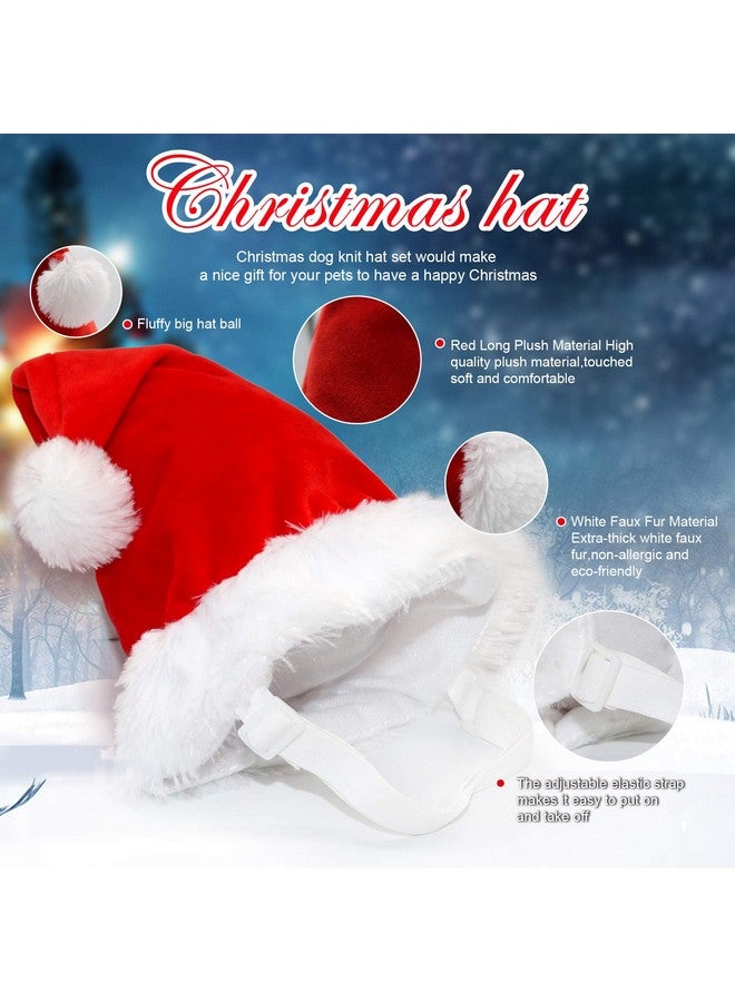 Rypet Dog Santa Hat and Scarf Christmas Dog Costumes Pet Santa hat Christmas Dogs Scarf for Small to Medium Dogs and Cats - Image 3
