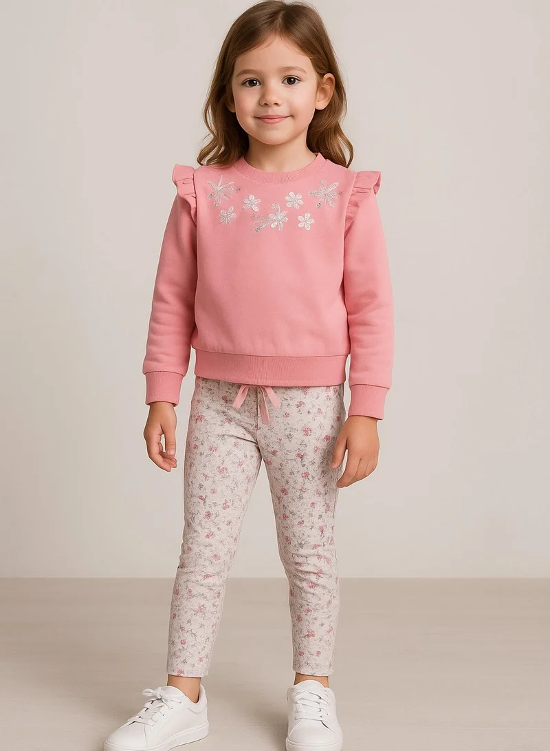 ديركجي طقم سويت شيرت وسراويل ضيقة للبنات من ديركي جونيور