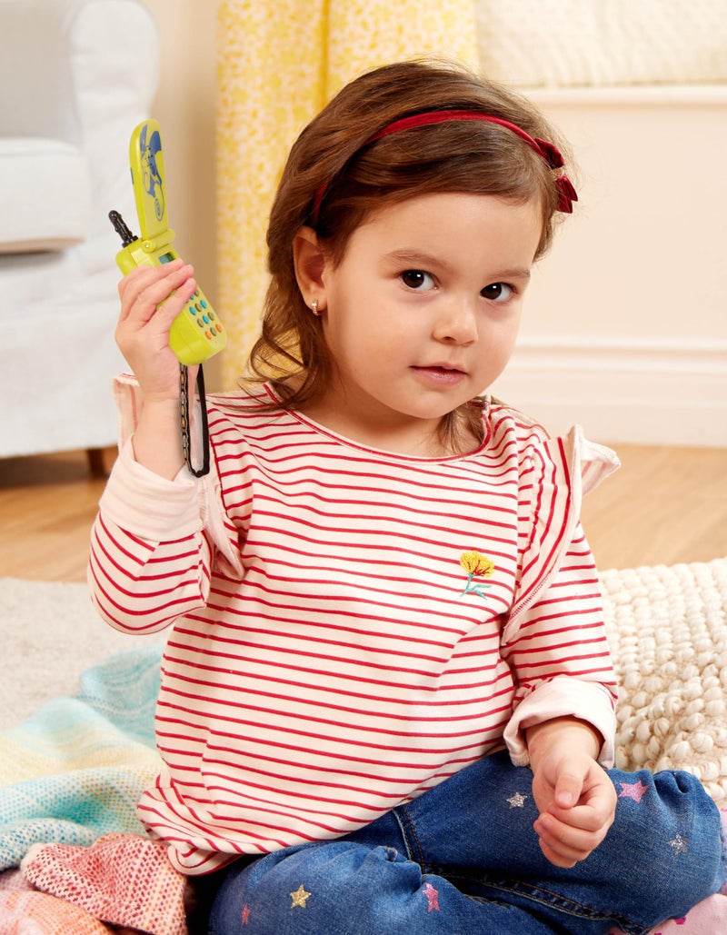 B. toys – Hellophone Lime – Interactive Pretend Toy Cellphone for Kids with Lights, Sounds, Tunes, Message Recording Function – Fun-Filled Educational Entertainment – 10+ Months - Image 2