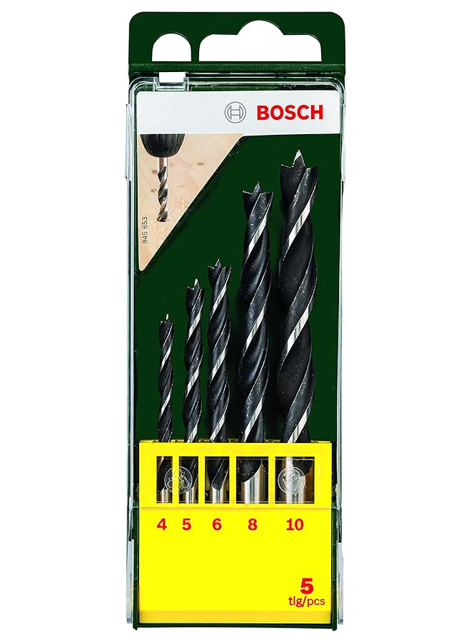 BOSCH 5 Piece Wood Drill Bit Set 2607019440 - Image 1