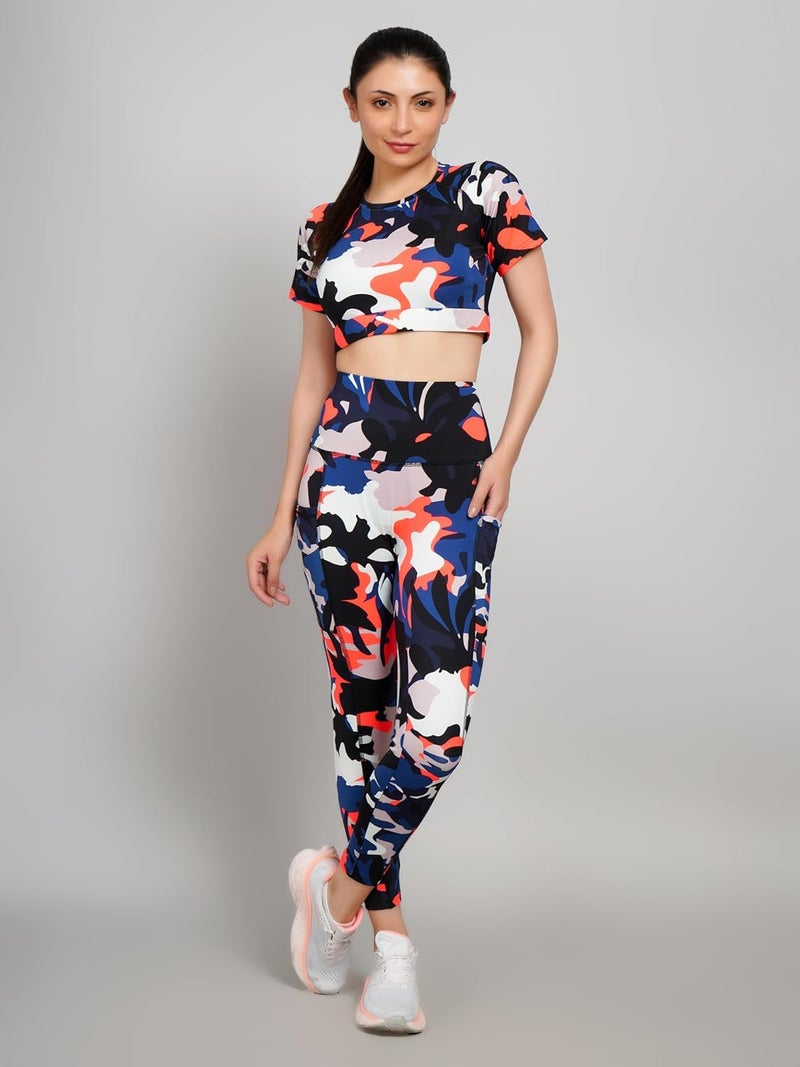 GIRLFRIEND High Waist Stretchable Gym Tights and Crop Top Set for Women - Image 5