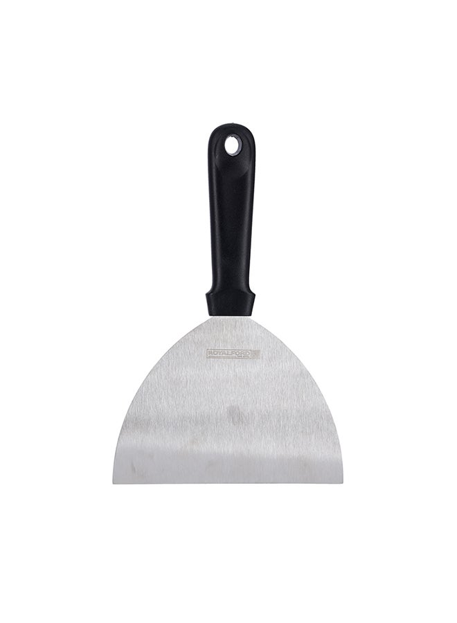Royalford Kitchen Scraper Stainless Steel Blade + Pp Handle Multi Color Silver With Black Handle - Image 1