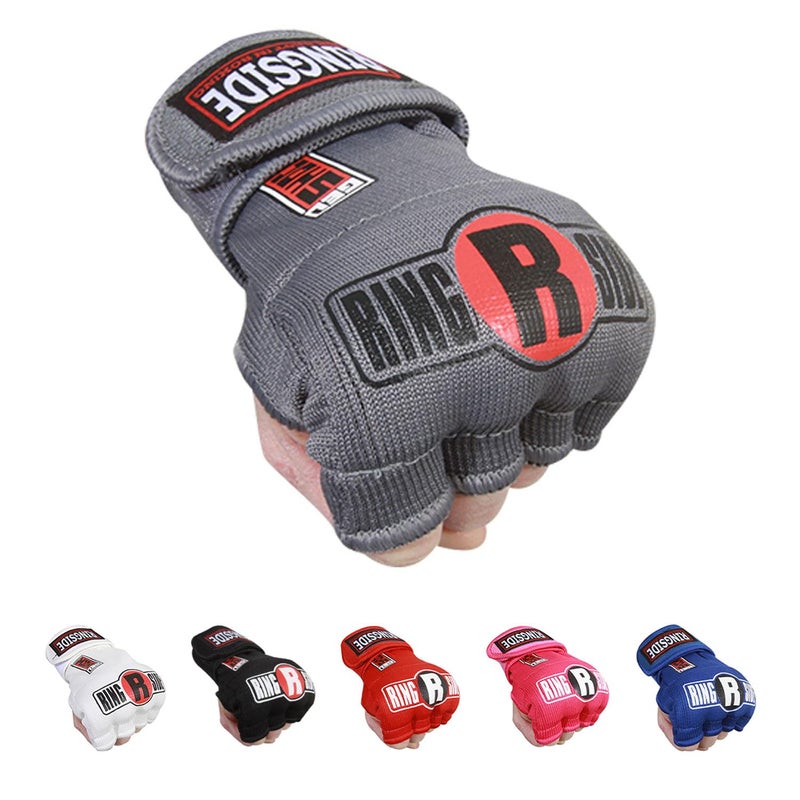 Ringside Quick Wrap Gel Shock MMA Boxing Hand Wraps, Large/Xlarge, Grey - Image 1