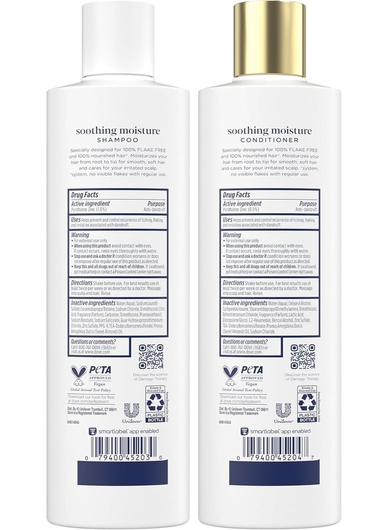 دوف شامبو وبلسم دوف المضاد للقشرة - ترطيب مهدئ بزيت جوز الهند، قطعتان × 355 مل - Image 2