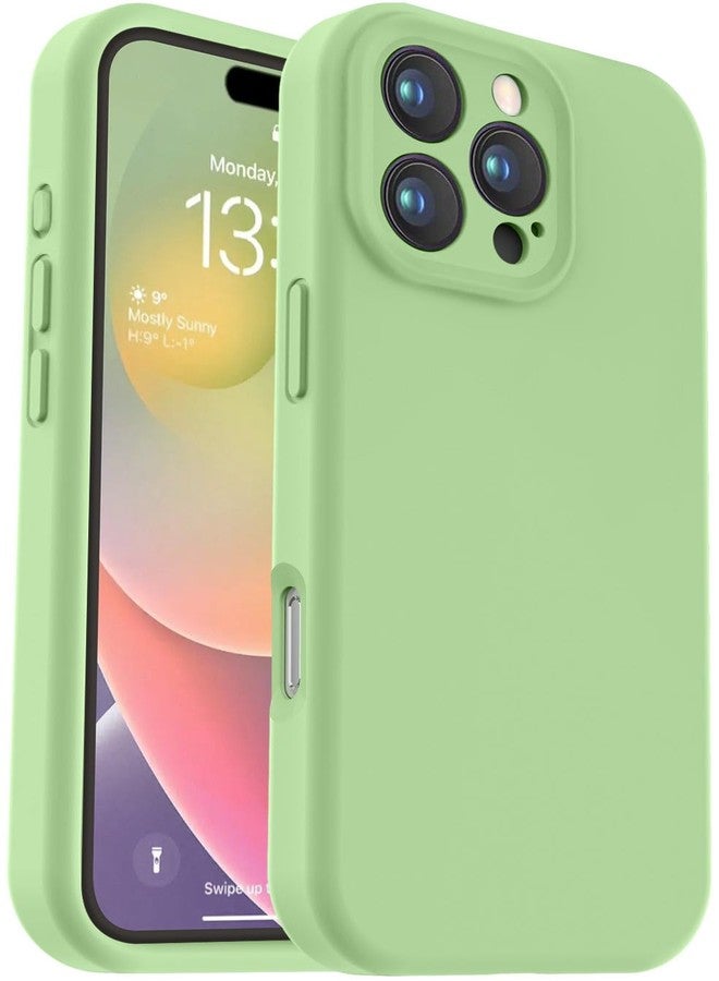 Vooii Compatible with iPhone 16 Pro Case, Liquid Silicone Upgrade [Camera Protection] [Soft Anti-Scratch Microfiber Lining] Shockproof Phone Case for iPhone 16 Pro 6.3 inch - Matcha - Image 1