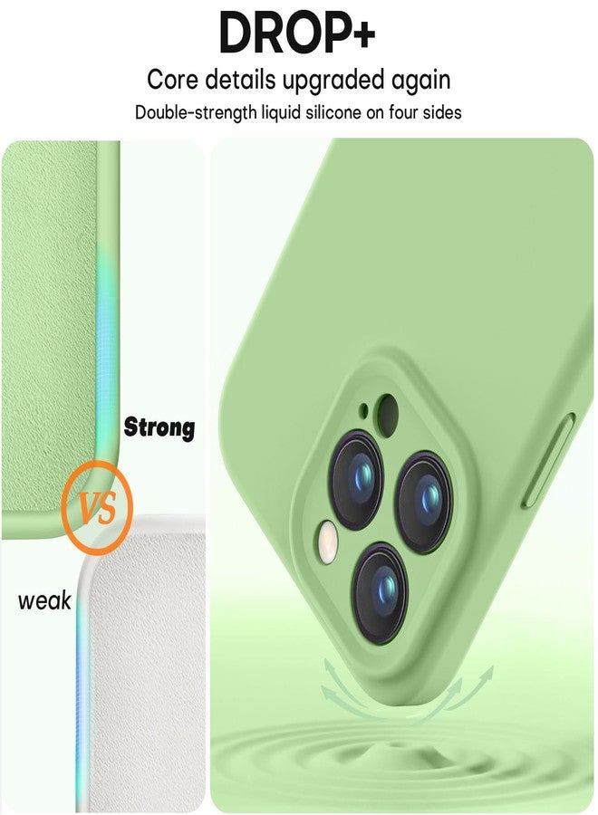 Vooii Compatible with iPhone 16 Pro Case, Liquid Silicone Upgrade [Camera Protection] [Soft Anti-Scratch Microfiber Lining] Shockproof Phone Case for iPhone 16 Pro 6.3 inch - Matcha - Image 4