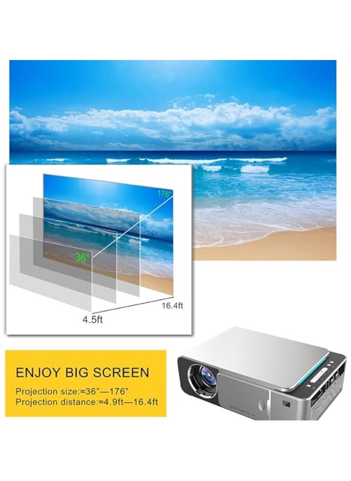 Neo Classic - T6 Projector 3500 Lumens, Android 9.0 version 2G 16G, 1280X720 Full HD LED Home Theater Projector - Image 1