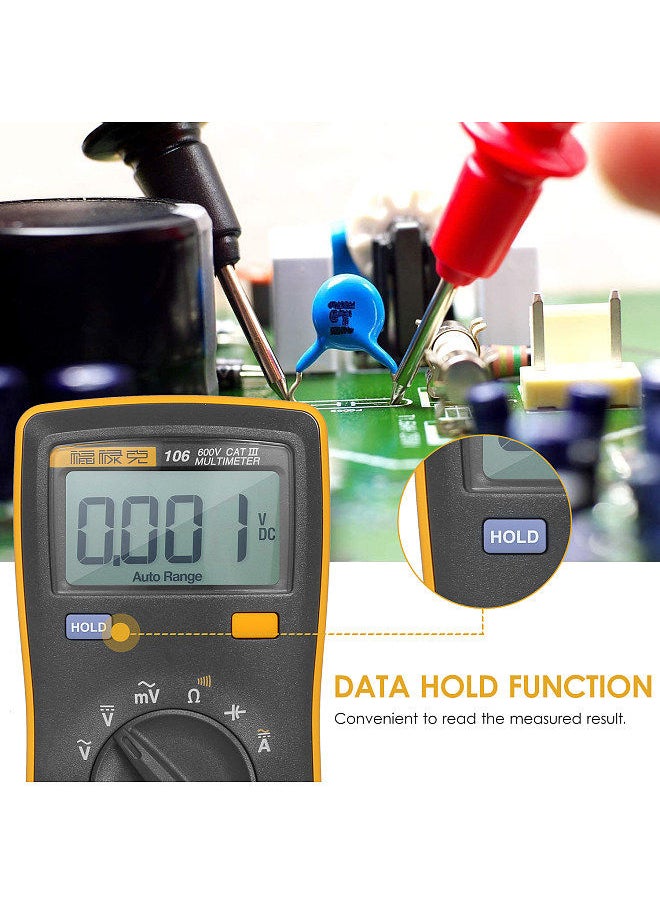 FLUKE - FLUKE 6000 Counts Mini Palm-sized Multimeter Digital Multimeter Handheld Voltmeter Portable Ammeter Voltage Meter - Image 1