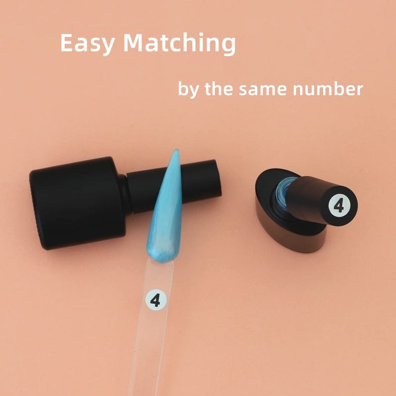 VUOJUR 50pcs Nail Swatch Sticks with Number Stickers Nail Color Display Stiletto Tips Clear Nail Sample Sticks with Ring Practice Nail Tips Nail Supplies for Nail Techs Professional Nail Salon - Image 3