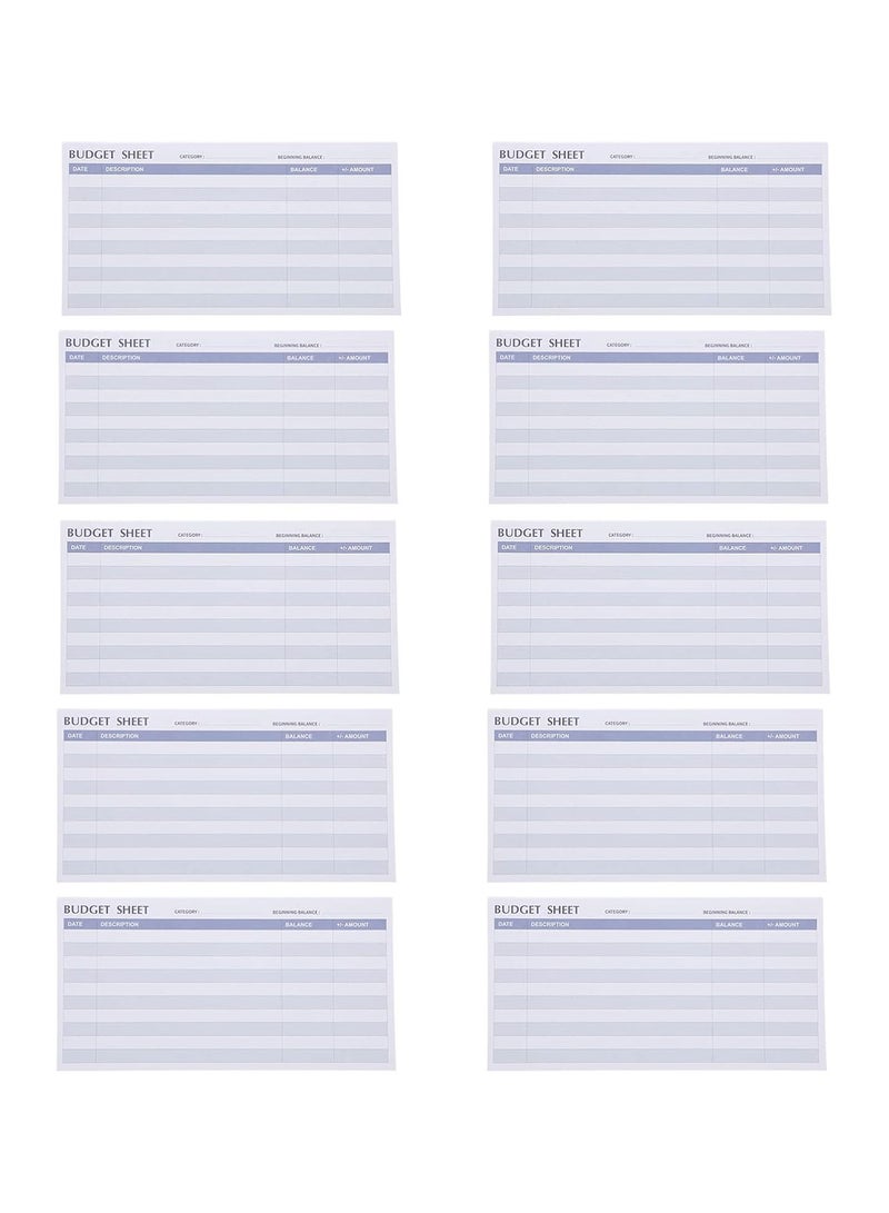 GGOOT 20pcs Budget Sheets Expense Tracker Budget Sheets Money Organizer Bill Organizer for Budgeting Budget Envelopes Cash Envelope Wallet Budget Planner Blue  - Image 1