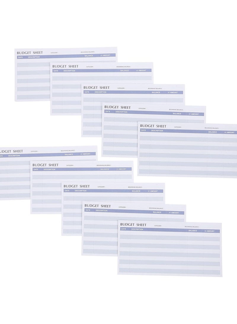 GGOOT 20pcs Budget Sheets Expense Tracker Budget Sheets Money Organizer Bill Organizer for Budgeting Budget Envelopes Cash Envelope Wallet Budget Planner Blue  - Image 2