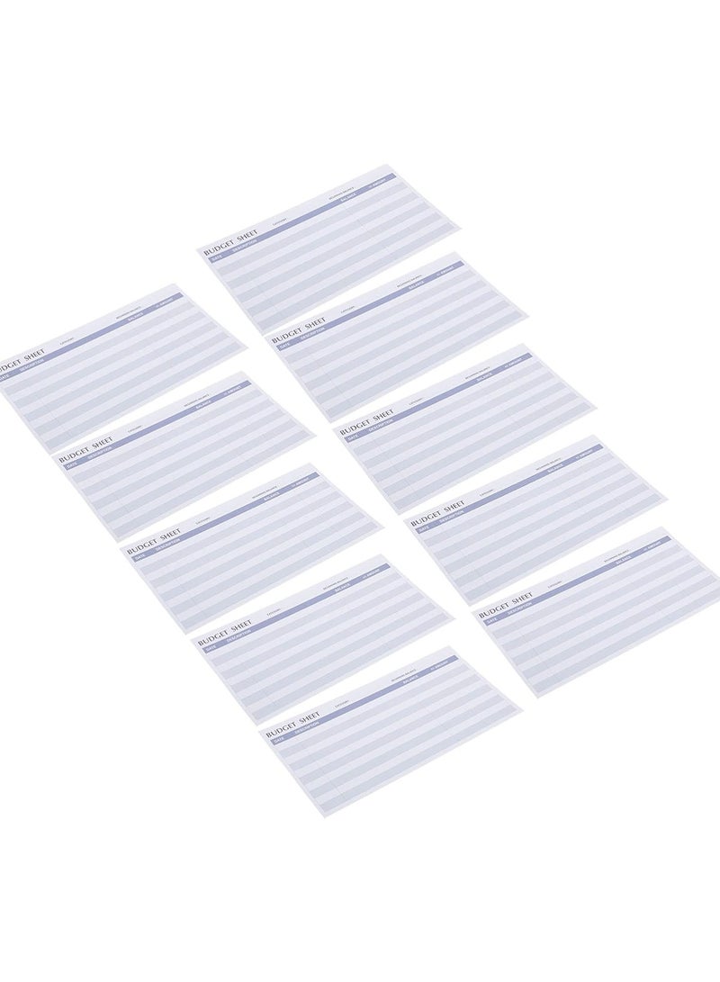 GGOOT 20pcs Budget Sheets Expense Tracker Budget Sheets Money Organizer Bill Organizer for Budgeting Budget Envelopes Cash Envelope Wallet Budget Planner Blue  - Image 3