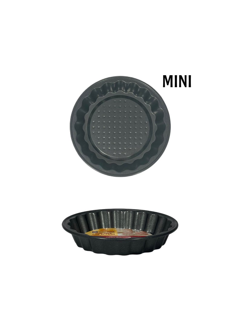 Homemaker Non-Stick Mini Tart Pan 10Cm X 1.85Cm - Black - Image 1