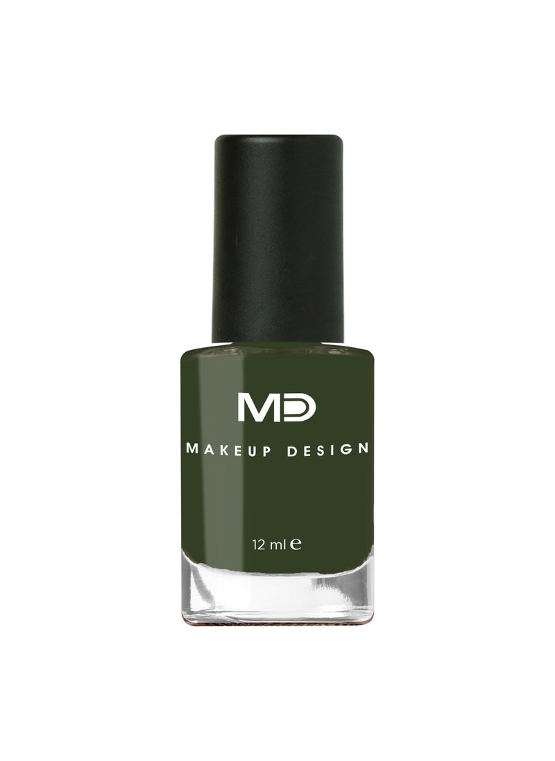 MD MAKE UP DESIGN MD European Nail Polish CACTUS, Dark Green 202, 12 ml  - Image 1