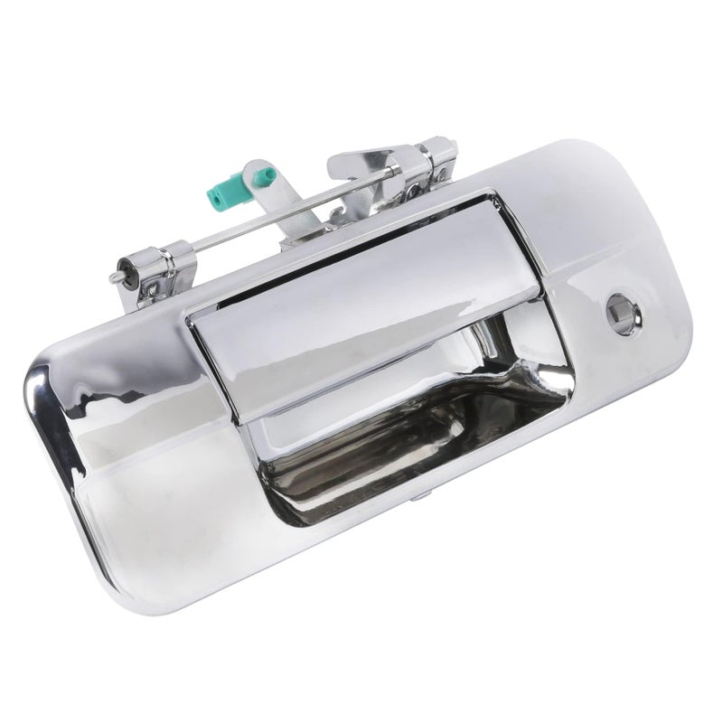 مقبض باب صندوق السيارة من جليدوين كروم متوافق مع تويوتا توندر 2007-2013 خارجي خلفي مع ثقب المفتاح يستبدل 690900C040 81213 TO1915113 مقبض قفل باب الصندوق الخارجي