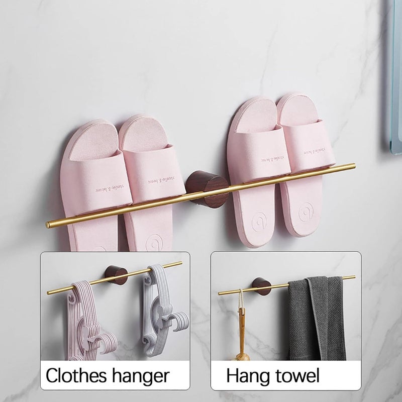 comfrt Towel Bar Rack, Hand Towel Rack for Wall, Bathroom Towel Pole. Shower Coat Pants Clothes Hanger. Bathroom Punch-Free Towel Bar Rack, Bathroom Rack Creative Towel Rack (Gold) - Image 2