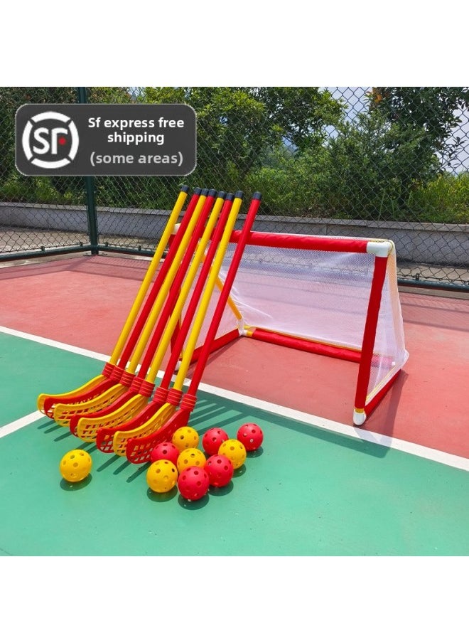 Generic - Children's Hockey Stick Suit Toy Kindergarten Sports Catch Stick Indoor Outdoor Games Interactive Games-Colour:Children's Version 8 Hockey Sticks + 4 Balls - Image 1