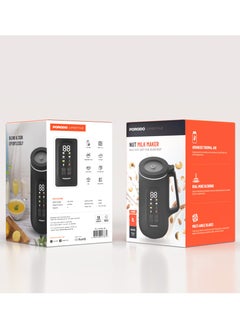 porodo Nut Milk Maker 1L 200W with Dual-Mode Blending Hot and Cold / Advanced Thermal Jar / Make Soup / Baby Food / Blend Fruit / Auto-Clean / Fruit Blender / Keep Warm / High and Low Temperatures - Black  - Image 3