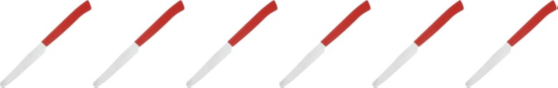 MAROB Stainless Steel Kitchen Knives Set 24TL B06, Made in Italy Red and Silver