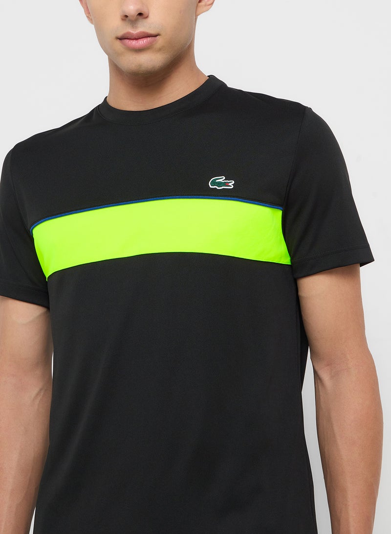 LACOSTE Ultra Dry Printed Crew Neck T-Shirt - Image 3