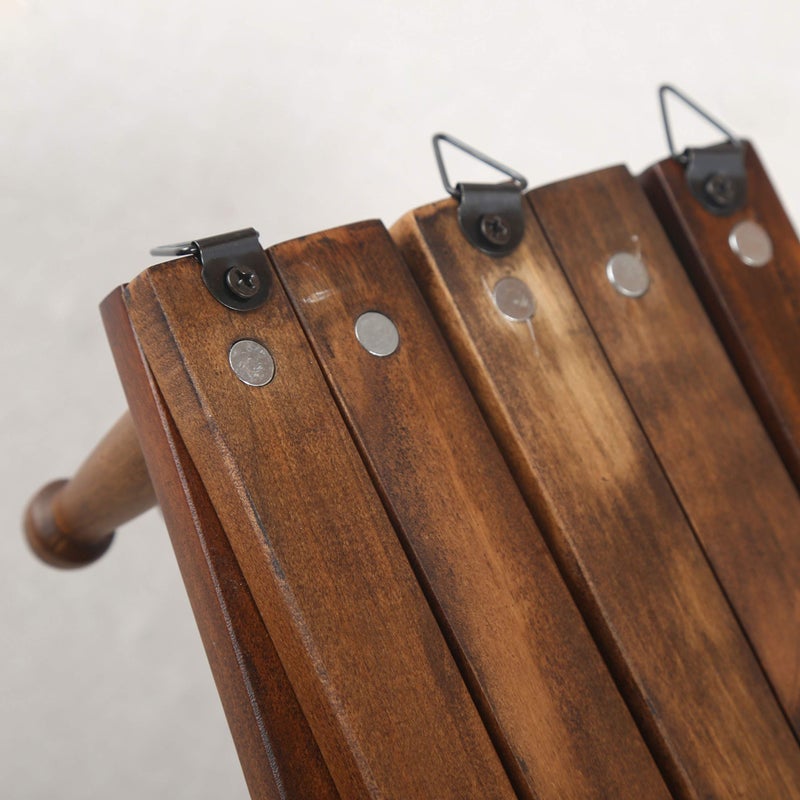 WEBI Accordion Wall Hanger, Wooden Coat Rack Wall Mounted, Hat & Cap Hook Rack, 16 Peg Hooks, Walnut Color - Image 4