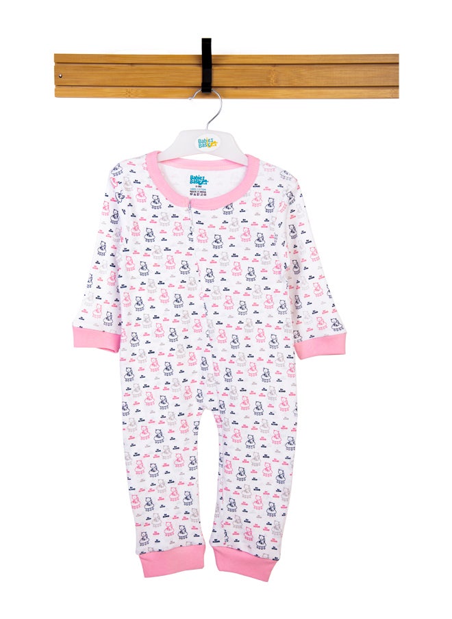 Babies Basic 100% Cotton Printed Long Sleeves Jumpsuit/Romper/Sleepsuit For Babies  - Image 1