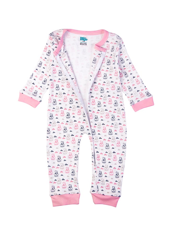 Babies Basic 100% Cotton Printed Long Sleeves Jumpsuit/Romper/Sleepsuit For Babies  - Image 4