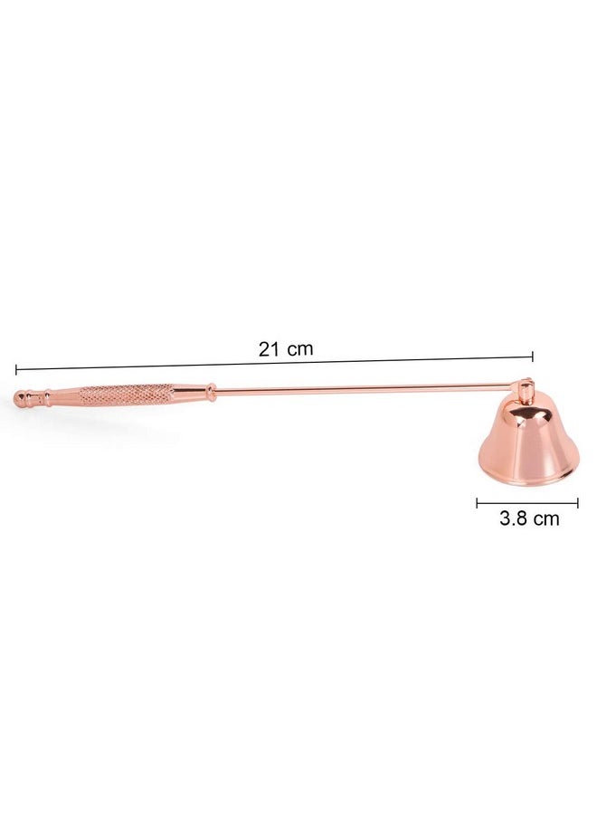 Harapu Harapu Candle Snuffer, Candlesnuffers Wick Snuffer Candle Accessory with Long Handle for Putting Out Extinguish Candle Wicks Flame Safely (Rose Gold)  - Image 2