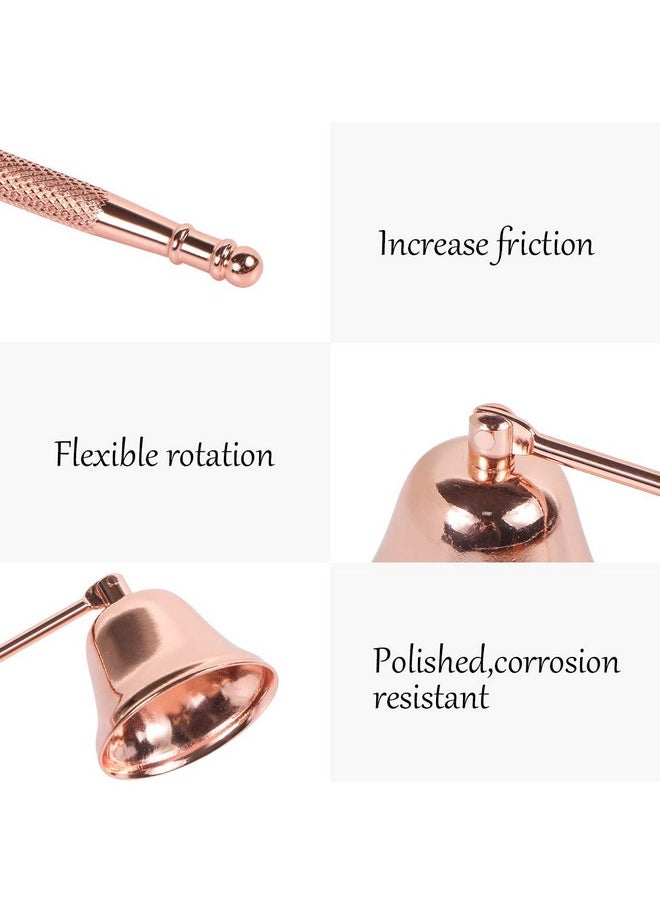 Harapu Harapu Candle Snuffer, Candlesnuffers Wick Snuffer Candle Accessory with Long Handle for Putting Out Extinguish Candle Wicks Flame Safely (Rose Gold)  - Image 4