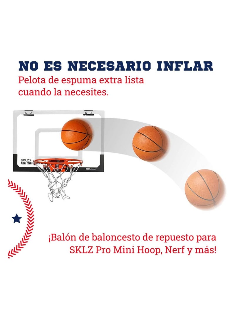 5”  Mini Basketball for Pro Mini Basketball Hoop, 2 Pack | Safe & Quiet Small Basketball for Over The Door Mini Hoop Basketball Sets - Image 3