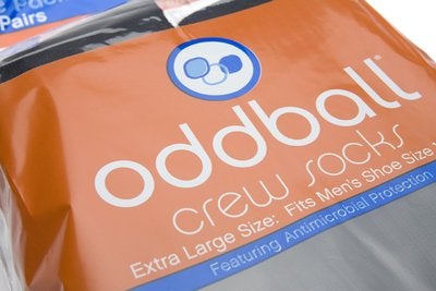Oddball Men's Crew Socks XXL 6-Pack (Black) - Image 2
