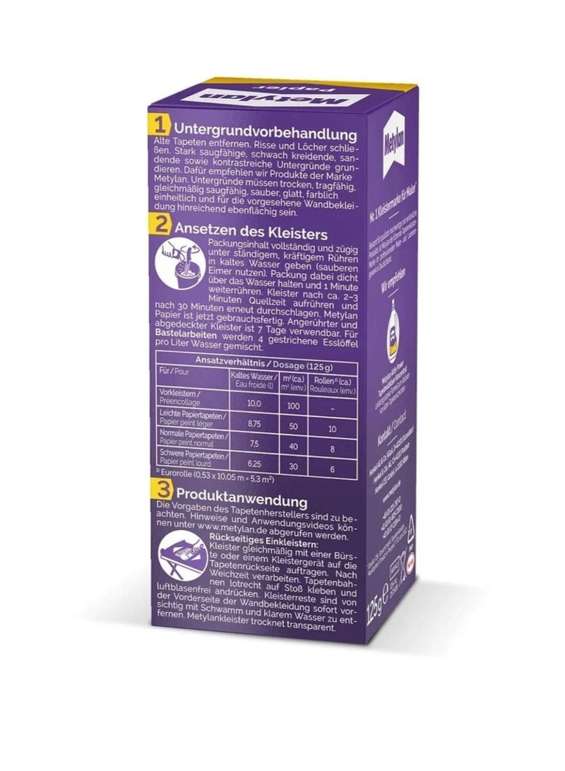 Metylan Wallpaper Adhesive Powder – Strong Methylcellulose Glue for Wall Paper Installation | High Adhesion | Up to 10 Rolls / 50m² - Image 2