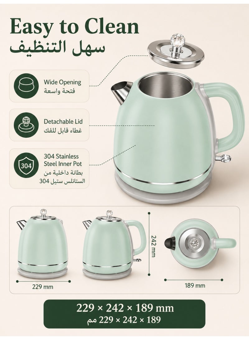 Three sheep Kettle with Boil Dry Protection, Detachable Power Base, Auto Shut Off, Fast Boil & Easy to Clean and Ideal for Hot Water, Tea or Coffee 1.7L - Image 3