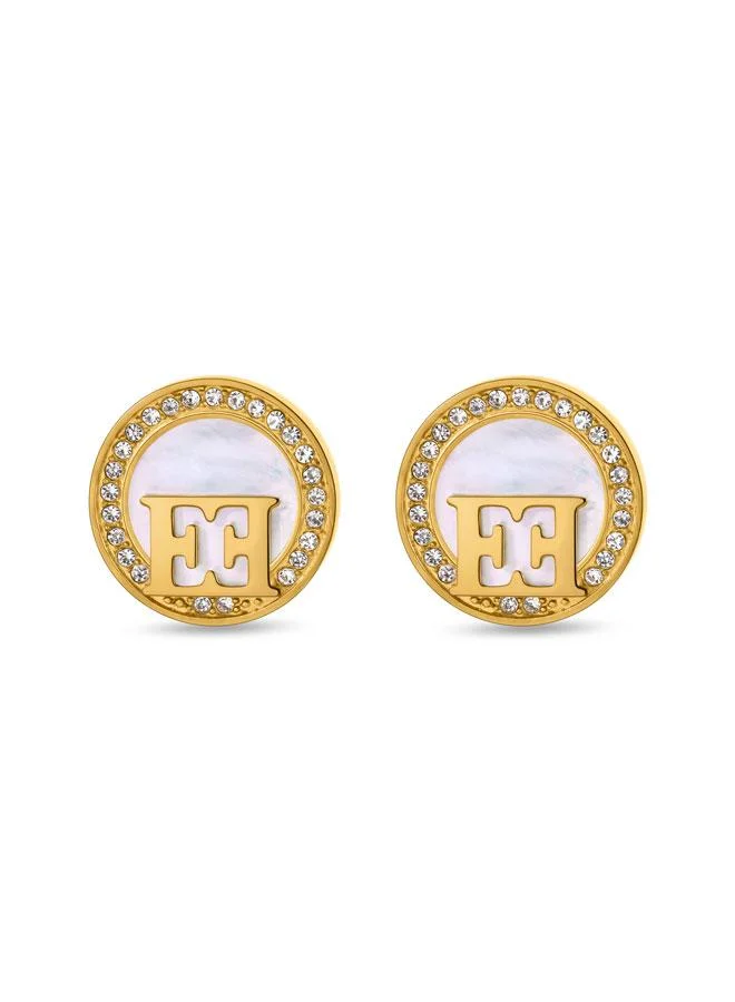 ESCADA Hannah Gold Plated 316L Stainless Steel Stud Earrings for Women