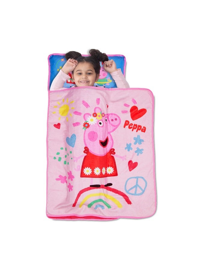 Peppa Pig حصيرة نوم الأطفال من نو جو بيبا بيغ - تتضمن وسادة مرفقة وبطانية فليس - Image 1