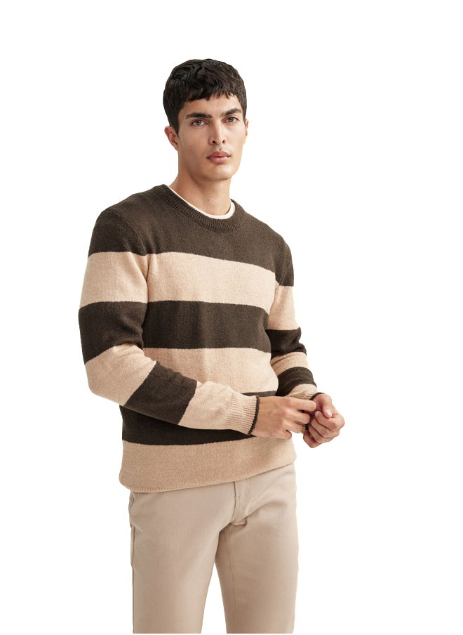 DeFacto Man Tricot Relax Fit Crew Neck Pullover  - Image 3