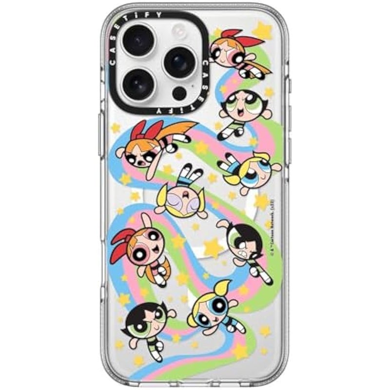 Casetify Clear iPhone 16 Pro Max Case 【Co-Lab/Not Yellowing / 6.6ft Drop Protection/Compatible with Magsafe】 - The Powerpuff Girls Medley Case - Clear - Image 1