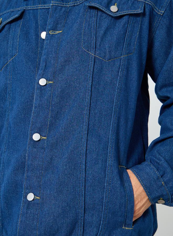 ستايلي جاكيت دنيم واسع مع جيوب - Image 4