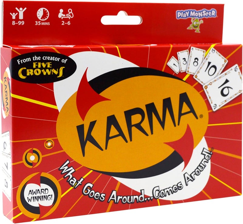 PlayMonster KARMA Card Games for Kids – Kids, Family Games Night, Multi-Player, Screen Free, Travel Games, Playing Cards, What Goes Around, Comes Around, Ages 8+ - Image 1