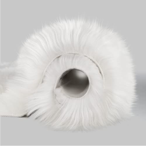 CIICOOL Faux Fur Rug White Fluffy Area Rugs for Bedroom, Thick Fuzzy Shag Rug Furry Bedside Nursery Rug for Living Room Plush Indoor Floor Carpet for Kids Room Teen Dorm, 3x5 ft - Image 5