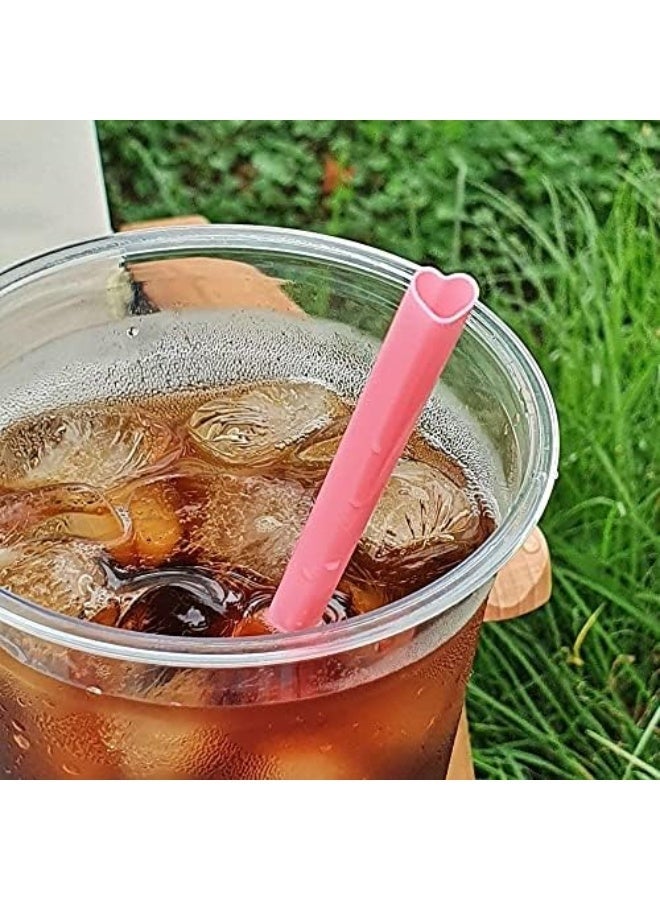 ٥٠ قطعة من المصاصات الوردية على شكل قلب، مصاصات شرب لطيفة للاستخدام مرة واحدة، مغلفة بشكل فردي، مصاصات بلاستيكية وردية، مثالية ليوم الصديقات، عيد الحب، حفلات أعياد الميلاد، حفلات توديع العزوبية، وديكورات حفلات الزفاف. - Image 3