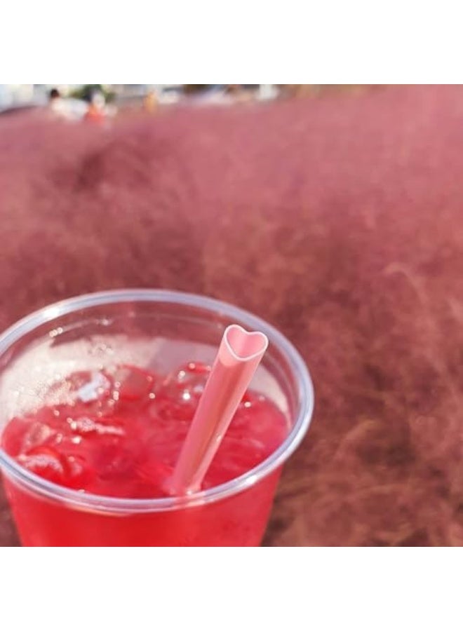 ٥٠ قطعة من المصاصات الوردية على شكل قلب، مصاصات شرب لطيفة للاستخدام مرة واحدة، مغلفة بشكل فردي، مصاصات بلاستيكية وردية، مثالية ليوم الصديقات، عيد الحب، حفلات أعياد الميلاد، حفلات توديع العزوبية، وديكورات حفلات الزفاف. - Image 4