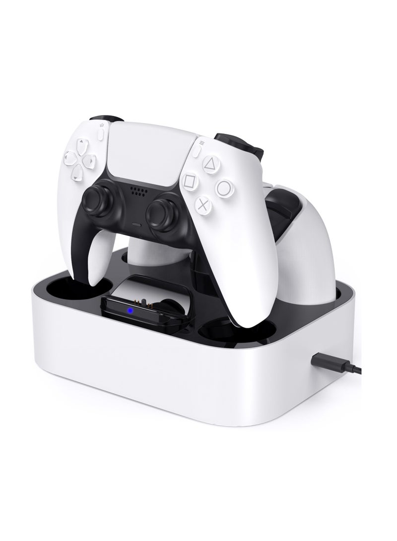 Suitable for PS5 wireless handle double seat charging fast charging PS5 gamepad accessories touchpoint charger base - Image 1