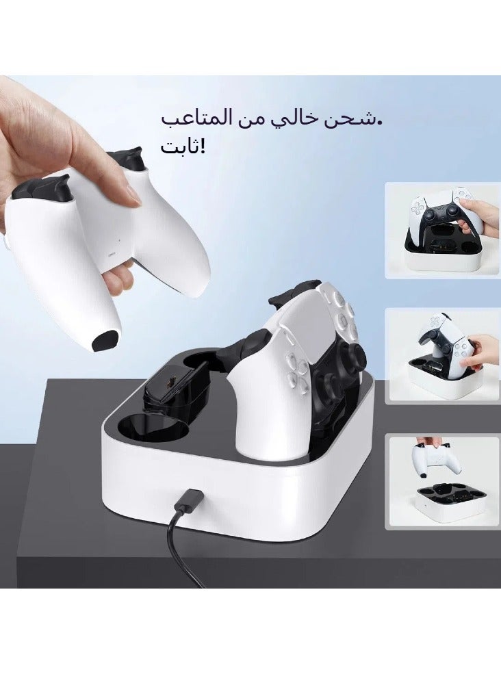 Suitable for PS5 wireless handle double seat charging fast charging PS5 gamepad accessories touchpoint charger base - Image 3