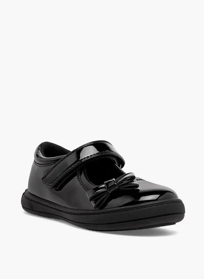 Juniors Girls Bow Accent Hook & Loop School Shoes