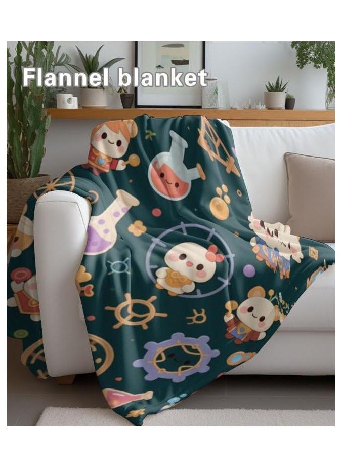 general Children's or student cartoon flannel thin blanket (warm and comfortable, suitable for sleep, games) 100cm*150cm - Image 1