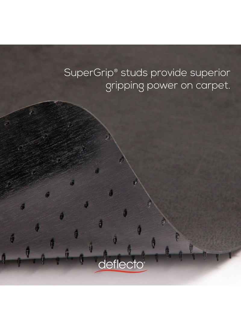 Deflecto Deflecto EconoMat Chair Mat for Carpet Straight Edge Black 46 x 60  - Image 3