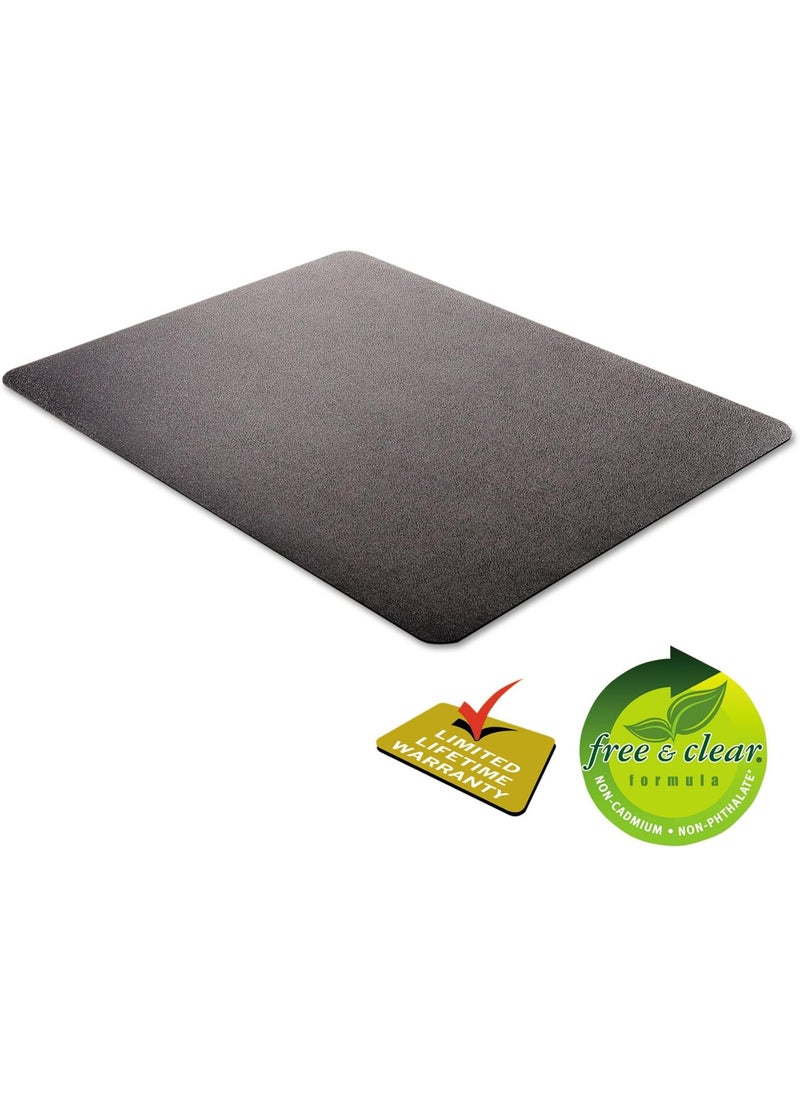 Deflecto Deflecto EconoMat Chair Mat for Carpet Straight Edge Black 46 x 60  - Image 4