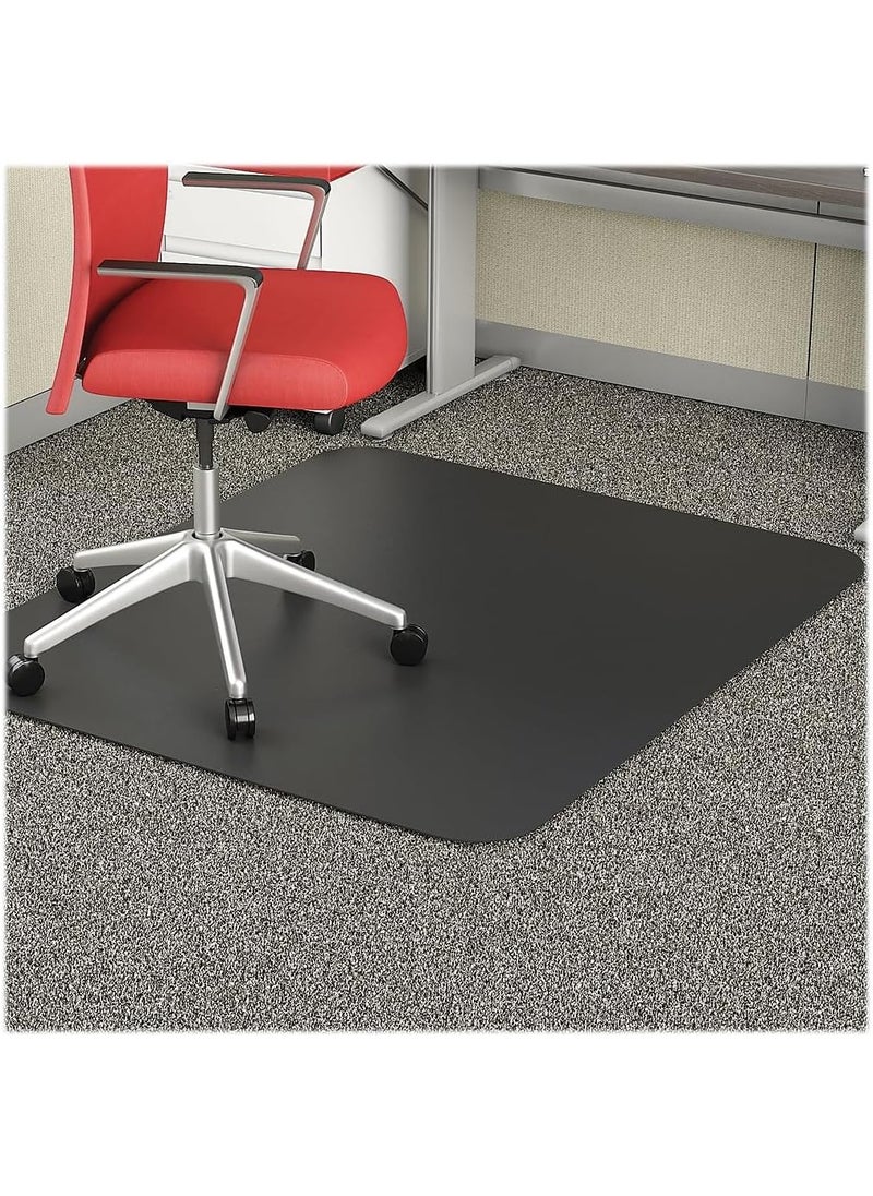 Deflecto Deflecto EconoMat Chair Mat for Carpet Straight Edge Black 46 x 60  - Image 2