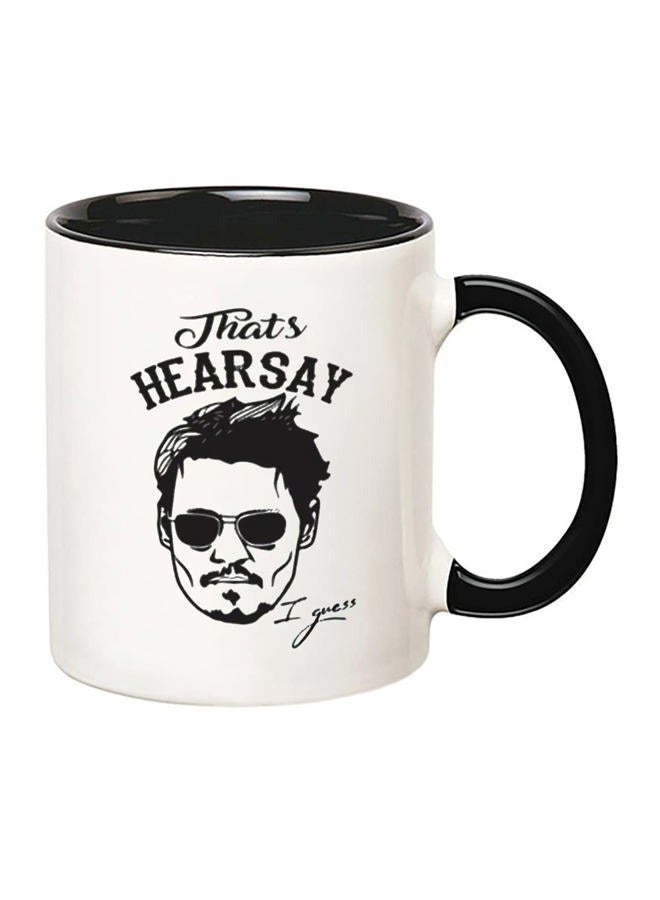 Fonhark Johnny Depp thats Hearsay Mug, Justice for Johnny, Johnny Depp Happy Hour Anytime, 11 Oz Novelty Coffee Mug/Cup - Image 2